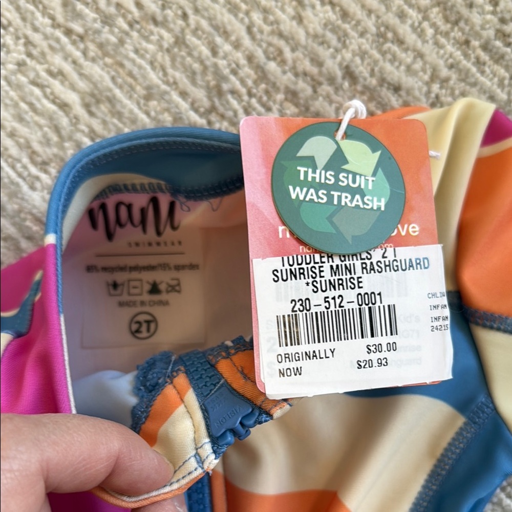 NWT Nani 2T rashguard with Primary 2-3T swim bottoms - Picture 4 of 6